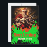 Cartão De Festividades Santa Claus Guitar<br><div class="desc">rockstar rock santa claus,  concerto de estrela música pop,  feliz divertida,  nova festa feliz,  festiva vermelha,  festas de inverno,  festa de natal,  festa de natal do natal,  santa claus</div>
