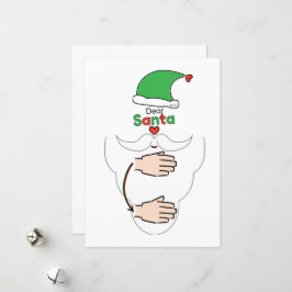 Cartão De Festividades Santa Claus in American Sign Language
