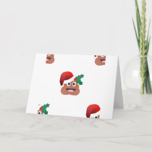 Cartão De Festividades santa claus poop emoji
