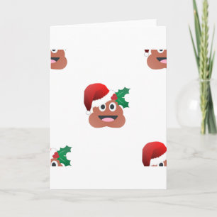 Cartão De Festividades santa claus poop emoji