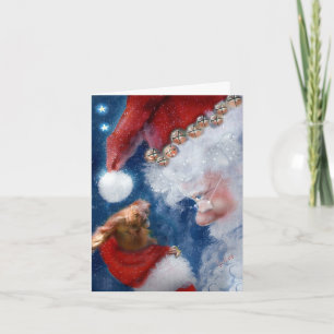 Cartão De Festividades Santa Clause fica madura no Natal