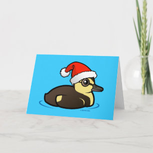 Cartão De Festividades Santa Duckling