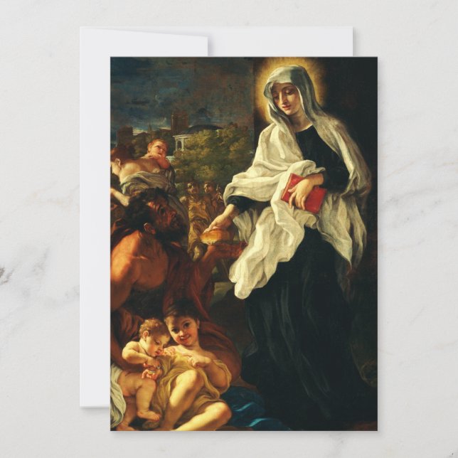 Cartão De Festividades Santa Francisca de Roma (Frente)