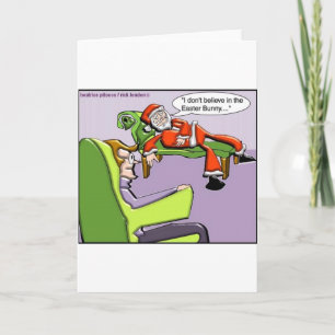 Cartão De Festividades Santa In Therapy Funny Christmas Gifts & Tees