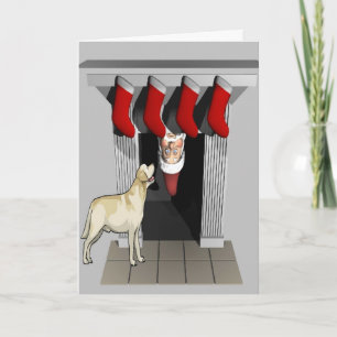 Cartão De Festividades Santa Lab Surprise