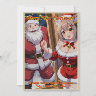 Cartão De Festividades Santa & Neko Helper (Baixável)