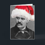 Cartão De Festividades Santa Nietzsche funny atheist Christmas card<br><div class="desc">A gentle laugh for gentle atheists who still love Christmas. "God is dead. Merry Christmas anyway!" One of our best selling items.
Moved from "Margin Release" storefront to Literary Lasts.</div>