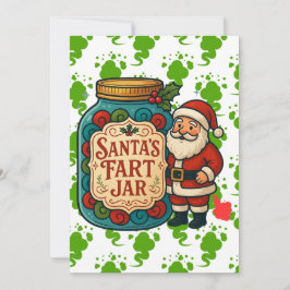 Cartão De Festividades Santa’s Fart Jar Hilarious Christmas