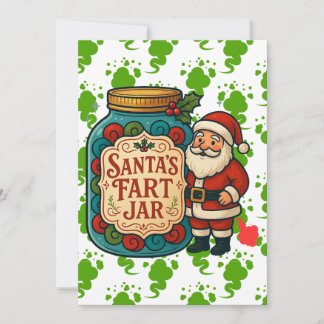 Cartão De Festividades Santa’s Fart Jar Hilarious Christmas