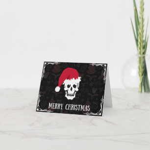 Cartão De Festividades Santa Skull Merry Christmas
