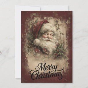 Cartão De Festividades Santa Tradicional & Brilho da Lanterna