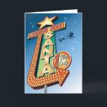 Cartão De Festividades Santas Brevemente Neon Sign Retro Christmas Card<br><div class="desc">Santas em breve Sinal de Neon Os Cartões de Natal retrorreflectores vão acender seu Feriado! Lembre-se de seus amigos, família associados com nossos Cartões de Natal Retroativos! Personalize o dentro de saudação, adicione uma foto ou logotipo e entre na sua escolha de fonte. A maneira perfeita de espalhar a alegria...</div>