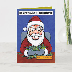 Cartão De Festividades Santa's Gone Corporate!