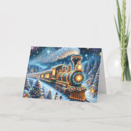 Cartão De Festividades Santa's Holiday Express Train