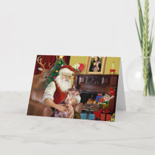 Cartão De Festividades Santa's Irish Setter