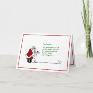Cartão De Festividades Santa's List