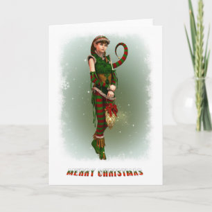 Cartão De Festividades Santas Little Helper Amy