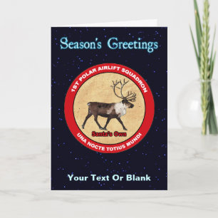 Cartão De Festividades Santa's Reindeer Squadron - Season's Greetings