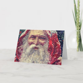 Cartão De Festividades Santo antiquado Nicholas do Victorian