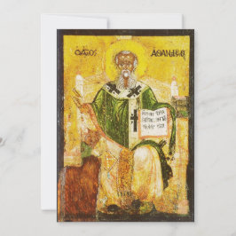 Cartão De Festividades Santo Athanasius de Alexandria