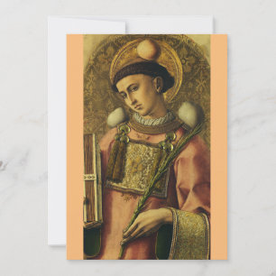 Cartão De Festividades Santo Estêvão o Protomártir Iconografia de Arte Er