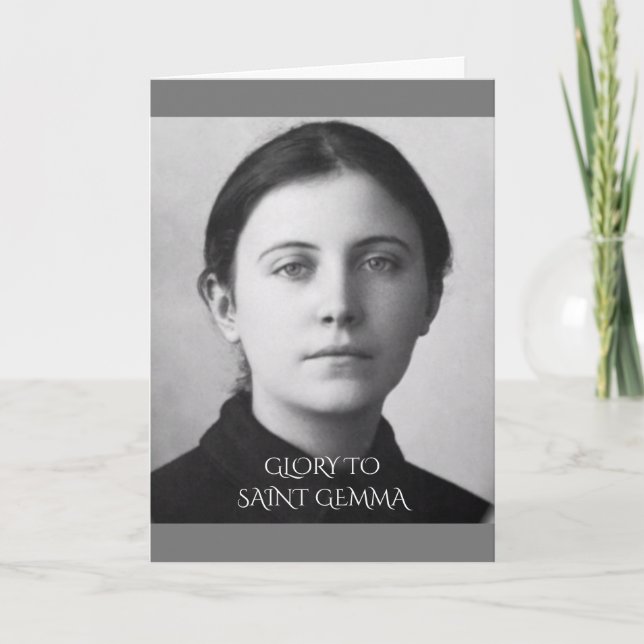 Cartão De Festividades Santo Gemma Galgani (Frente)