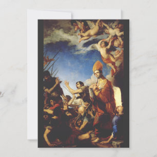 Cartão De Festividades Santo Januarius, Bispo de Benevento - Arte Fina