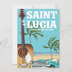 Cartão De Festividades Santo Lúcia retro Holiday poster art