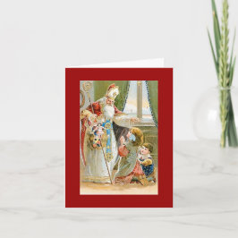 Cartão De Festividades Santo natal vintage Nicholas