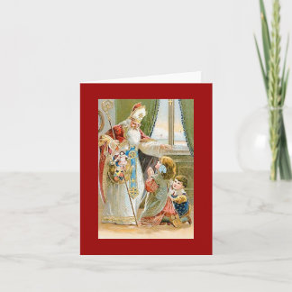 Cartão De Festividades Santo natal vintage Nicholas