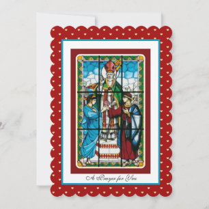 Cartão De Festividades São Valentim Padroeiro dos Amantes Poema Religioso