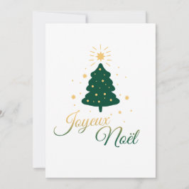 Cartão De Festividades Sapin de Noël doré et vert : style festif