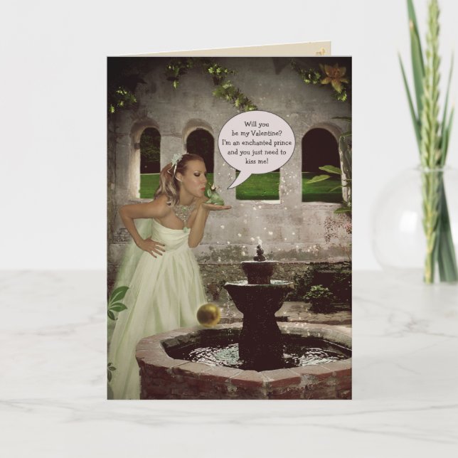 Cartão De Festividades Sapo Prince Namorados (Frente)