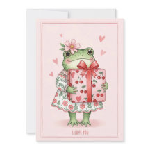Sapo Verde Fofo em Vestido Floral