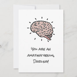 Cartão De Festividades Sarcástico Engraçado, VOCÊ É UM Namorados GÊNIO Pe