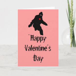 Cartão De Festividades Sasquatch Love: Feliz dia de os namorados