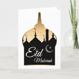 Cartão De Festividades Saudação à Foto da Família Eid Mubarak
