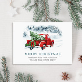 Cartão De Festividades Saudação Corporativa de Natal de Caminhão de Fazen
