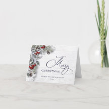 Saudação Corporativa de Natal Holly Berry Rustic