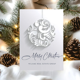 Cartão De Festividades Saudação corporativa do Enfeites de natal moderno