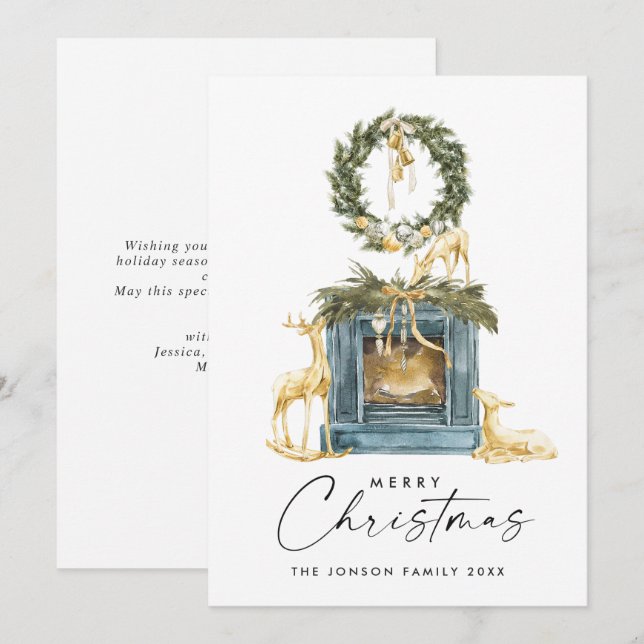Cartão De Festividades Saudação da Composição de Natal da Boêmia Neutra (Frente/Verso)