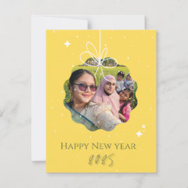 Cartão De Festividades Saudação da Família Feliz ano novo 2025