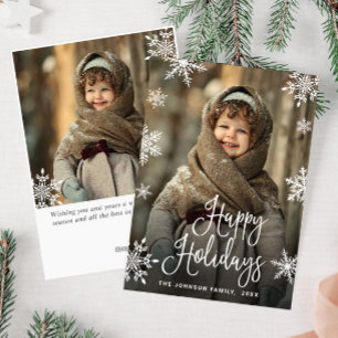 Cartão De Festividades Saudação da FOTO do Natal Moderno 2