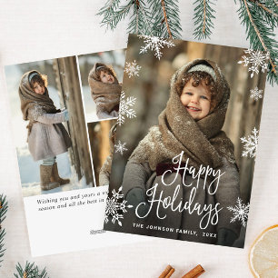 Cartão De Festividades Saudação da FOTO do Natal Moderno 4