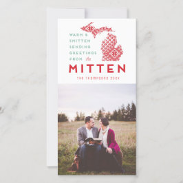 Cartão De Festividades Saudação da Foto do Natal Moderno em Michigan