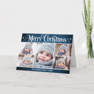 Cartão De Festividades Saudação de 5 FOTOS de Natal Russo