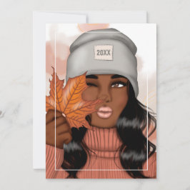 Cartão De Festividades Saudação de Ação de Graças de Outono