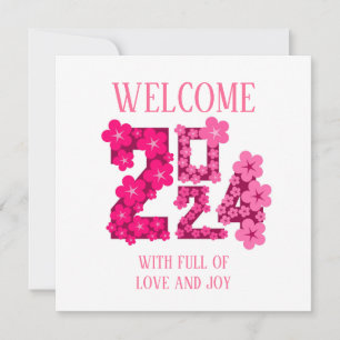 CARTÃO DE FESTIVIDADES SAUDAÇÃO DE ANO NOVO 2024 MÃE PAI IRMÃ IRMÃO CHEFE