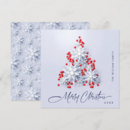 Cartão De Festividades Saudação de Árvore de Natal Minimalista