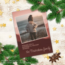 Saudação de Boas Festas Rosa Coral Abstracto Lindo